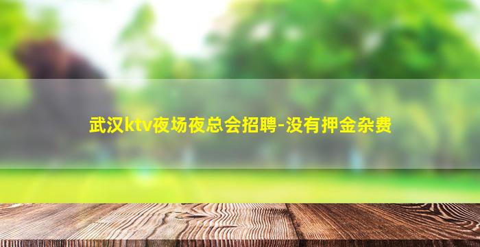 武汉ktv夜场夜总会招聘-没有押金杂费